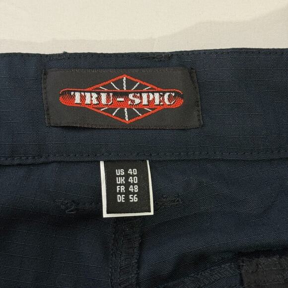 Tru-Spec Tactical Pants 40 Blue Ripstop Utility Cargo Military Outdoor Work - Picture 3 of 7